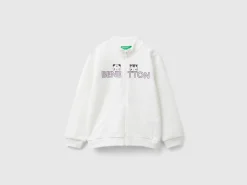 Hoodie with zip in organic cotton