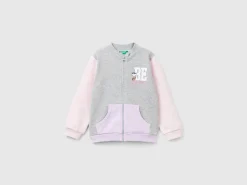 Hoodie with zip in organic cotton