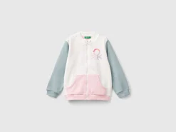 Hoodie with zip in organic cotton
