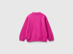 Hoodie with zip in organic cotton