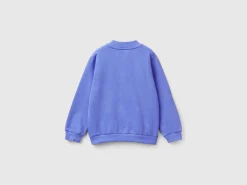 Hoodie with zip in organic cotton