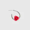 Hoop earrings with roses