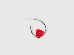 Hoop earrings with roses