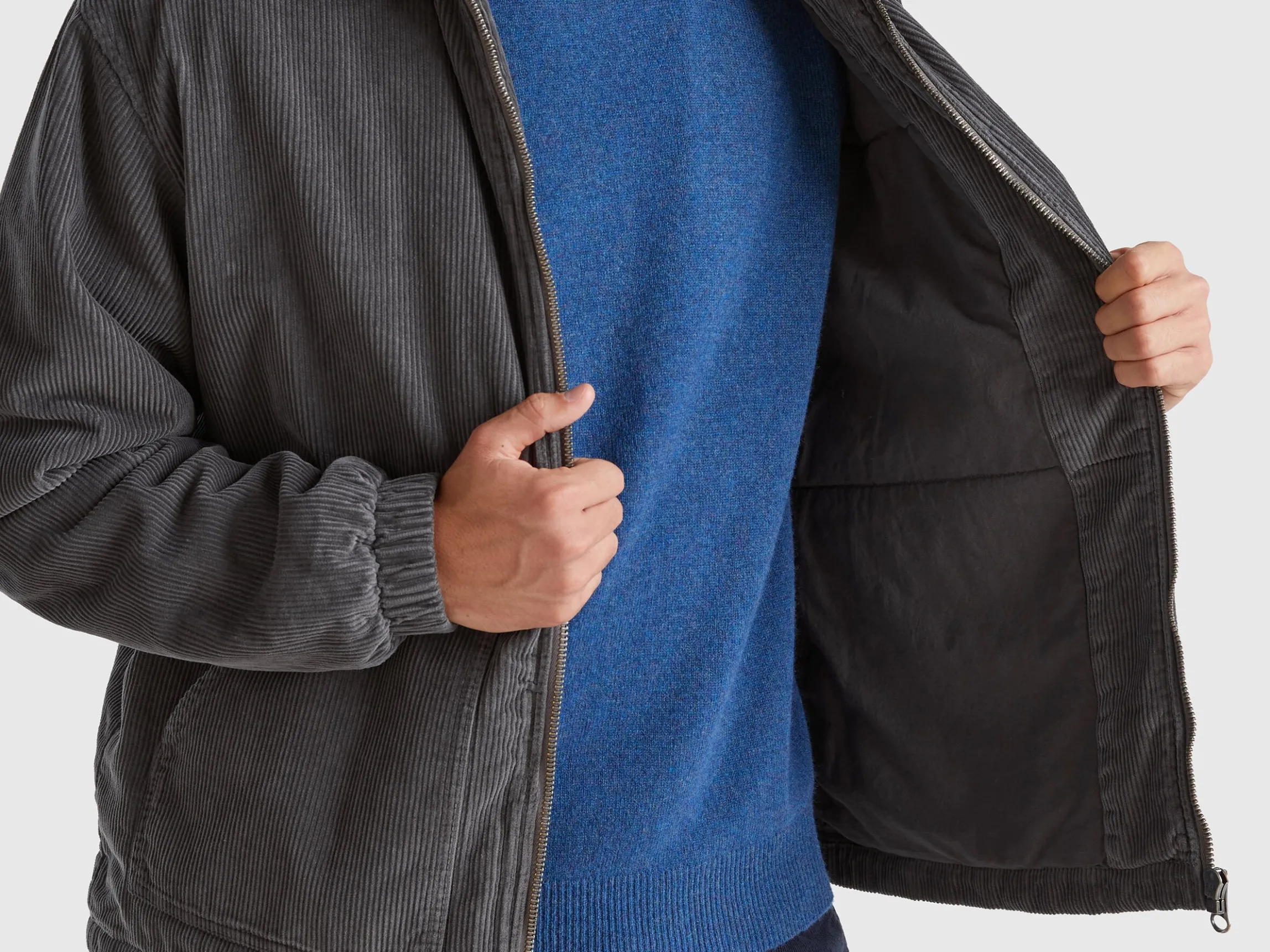Jacket in padded velvet