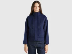 Jacket in recycled wool blend