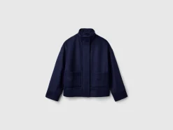 Jacket in recycled wool blend
