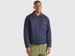 Jacket with check lining