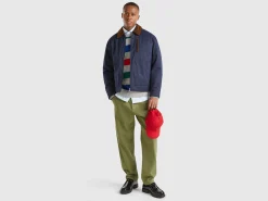 Jacket with check lining