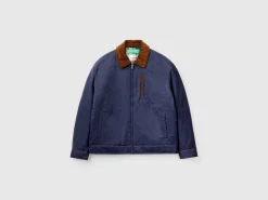Jacket with check lining