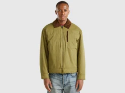 Jacket with checked lining