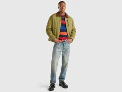 Jacket with checked lining