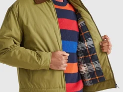 Jacket with checked lining