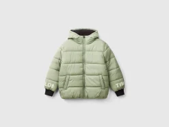 Jacket with fleece lined print