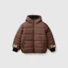 Jacket with fleece lined print