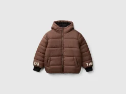 Jacket with fleece lined print