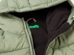 Jacket with fleece lined print