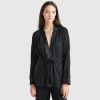 Jacket with silk details