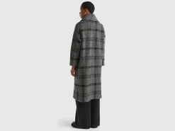 Jacquard check coat