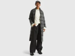Jacquard check coat