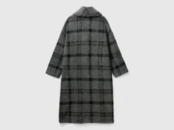 Jacquard check coat