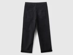 Joggers in cotton blend with drawstring