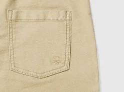 Joggers in cotton blend with drawstring