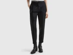 Joggers in stretch cotton