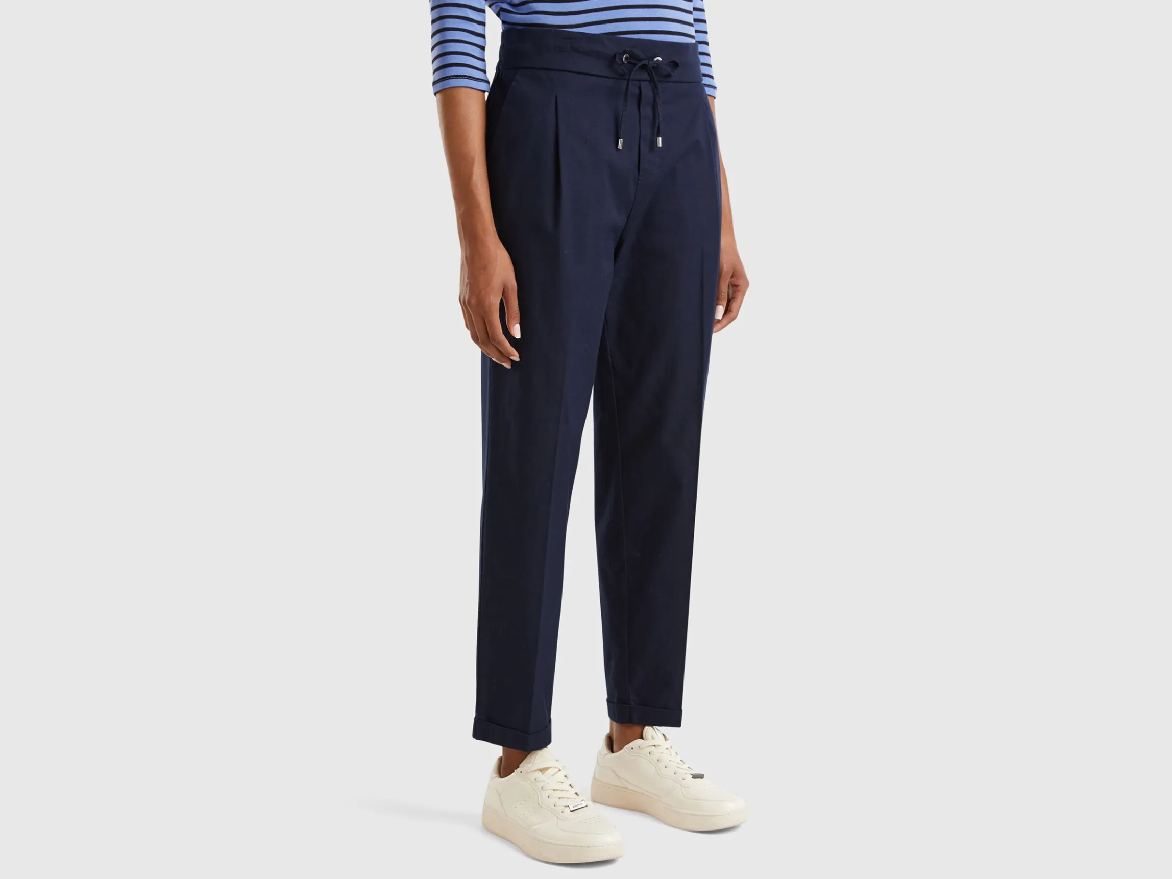 Joggers in stretch cotton