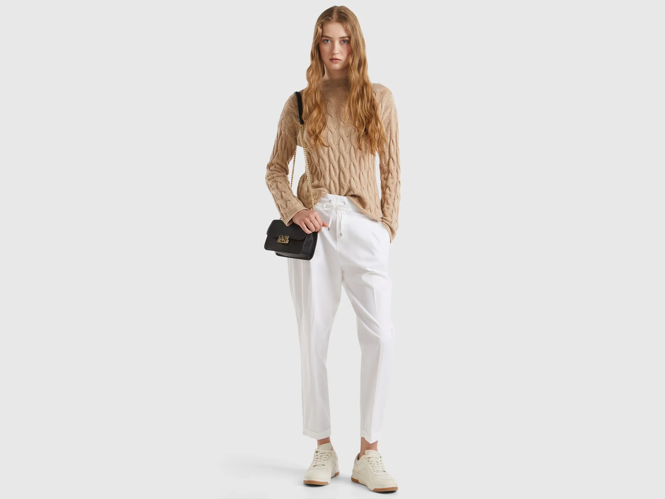 Joggers in stretch cotton