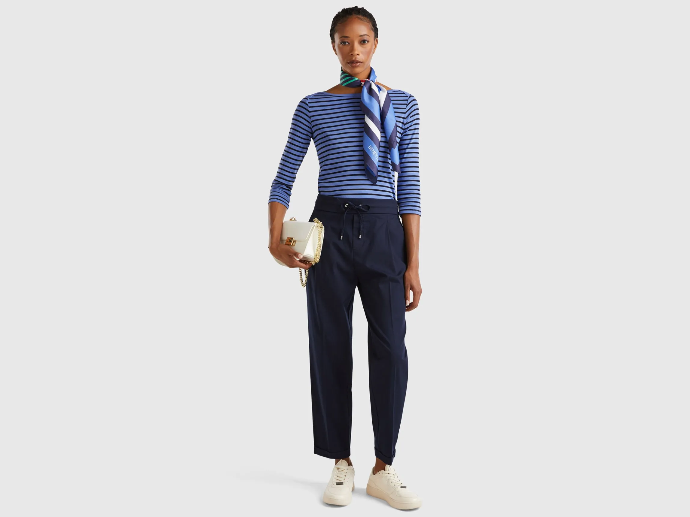 Joggers in stretch cotton