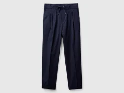 Joggers in stretch cotton