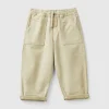 Joggers with cotton blend with drawstring