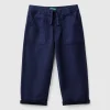 Joggers with cotton blend with drawstring