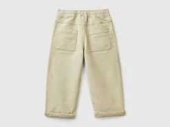 Joggers with cotton blend with drawstring