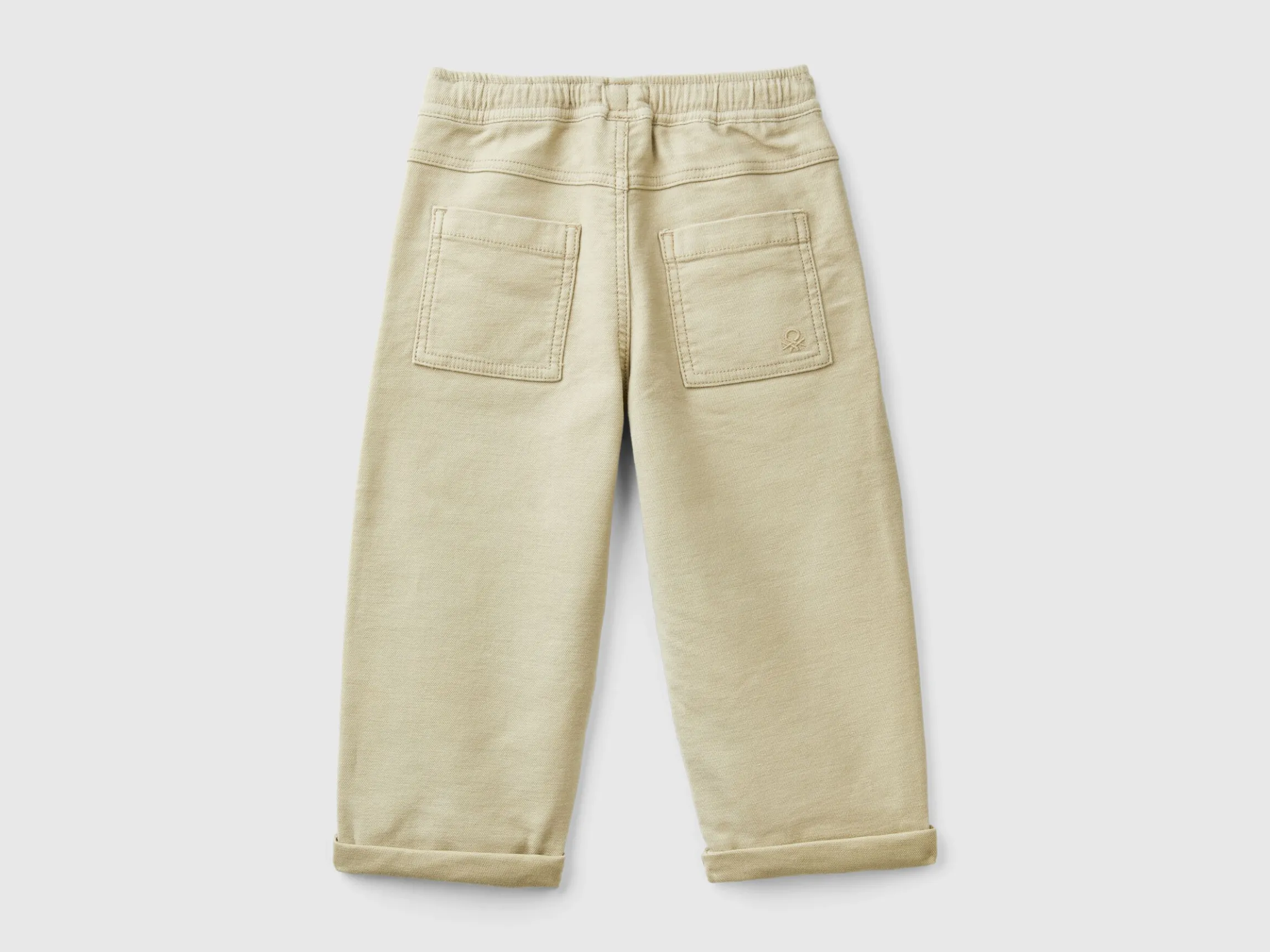 Joggers with cotton blend with drawstring