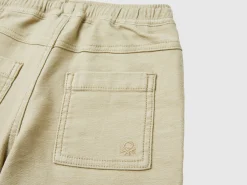 Joggers with cotton blend with drawstring