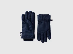 Knit and nylon gloves
