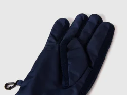 Knit and nylon gloves