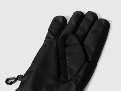 Knit and nylon gloves