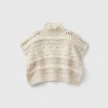 Knit cape with lurex