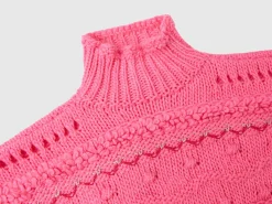 Knit cape with lurex