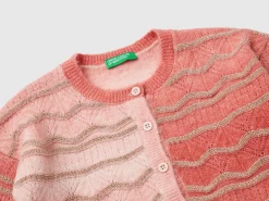 Knit cardigan with lurex