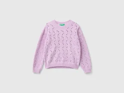 Knit chenille sweater