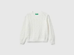 Knit chenille sweater