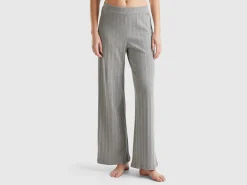 Knit effect trousers