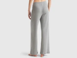 Knit effect trousers