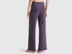 Knit effect trousers