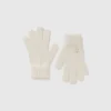 Knit gloves with logo