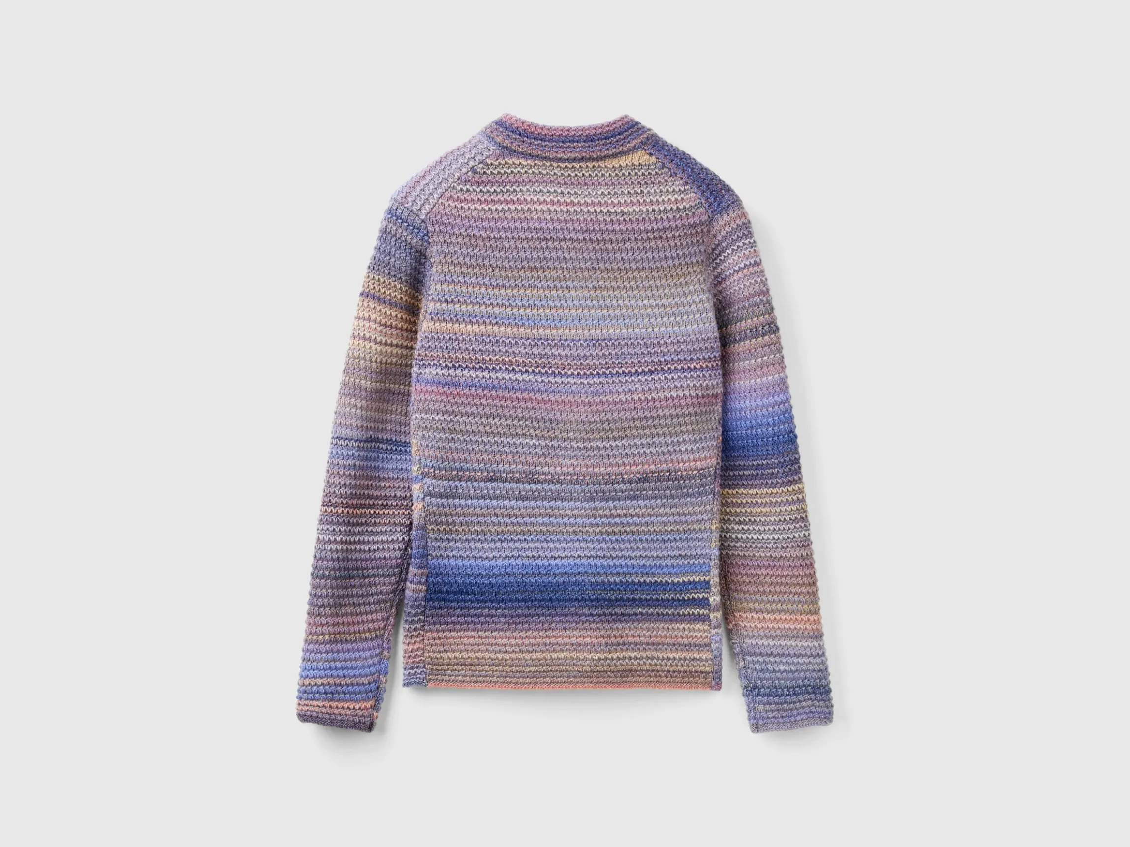 Knit jacket in multicolor wool blend
