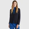Knit jacket in wool and cashmere blend